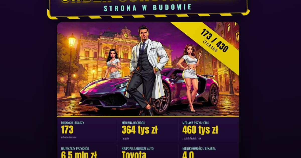 Ile zarabiają lekarze-radni? Programiści chcą to ustalić. Ruszyła akcja „Pokaż lekarzu”