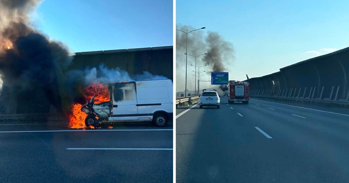 13.07.2026 Płonie bus na A8 we Wrocławiu. Zablokowana AOW koło stadionu. Korek Nowe artykuł z galerią zdjęć