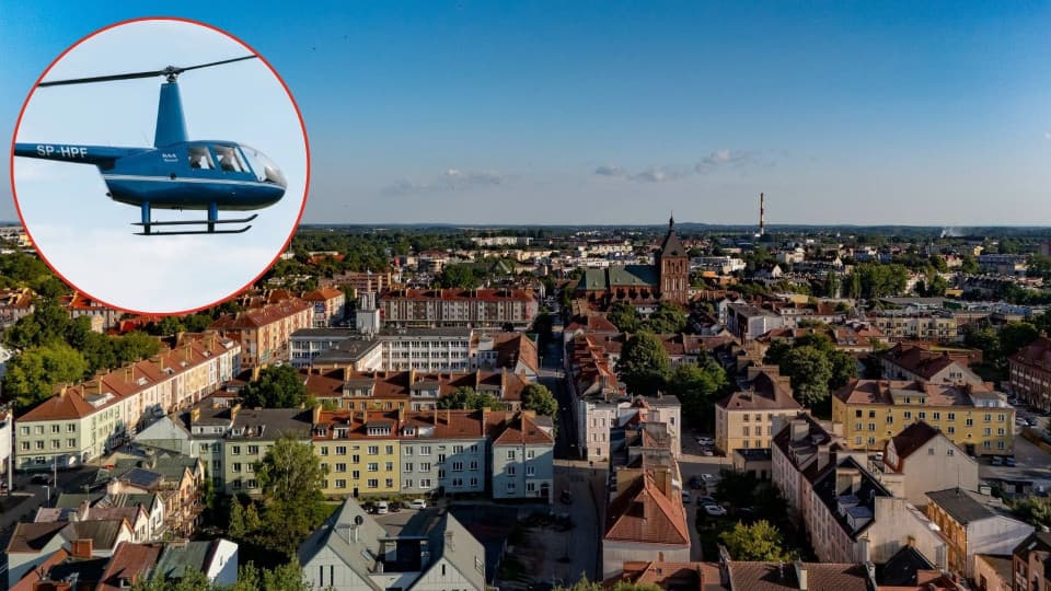22 lipca 2026, 10:32 KOSZALIN Inspekcja linii energetycznej w Koszalinie. Niski przelot śmigłowca
