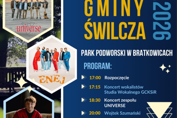 22 lipca 2026Dni Gminy Świlcza 2026 już 25 lipca w parku podworskim w Bratkowicach!