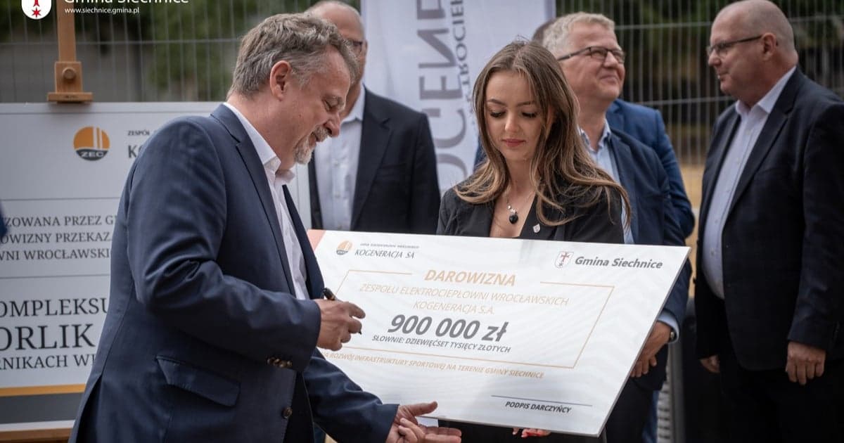 22.07.2026 Siechnice. Nowe boiska i bieżnia ze wsparciem od KOGENERACJI Nowe