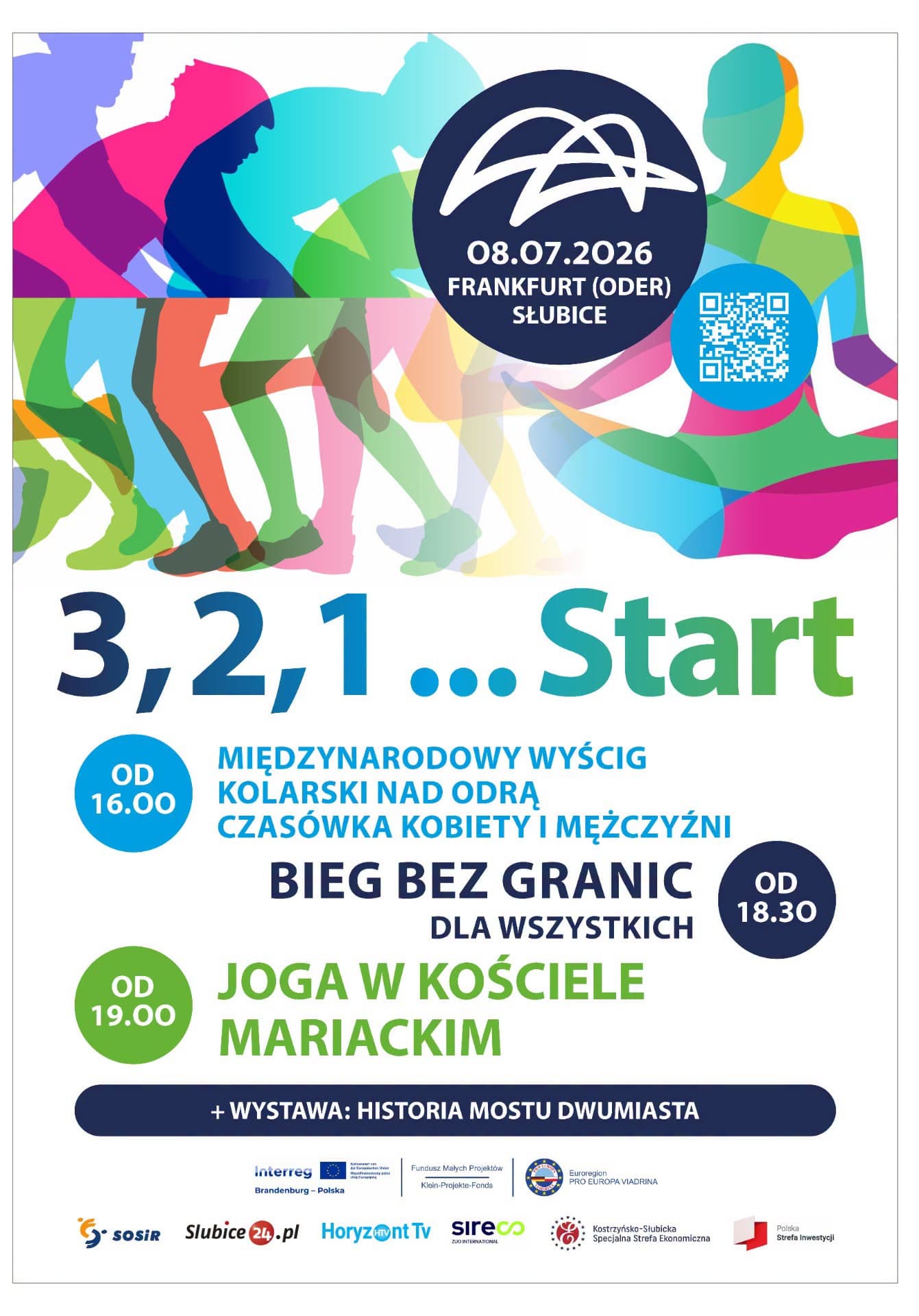 „3, 2, 1… Start” nad Odrą! Joga w kościele, bieg i wyścig kolarski na moście