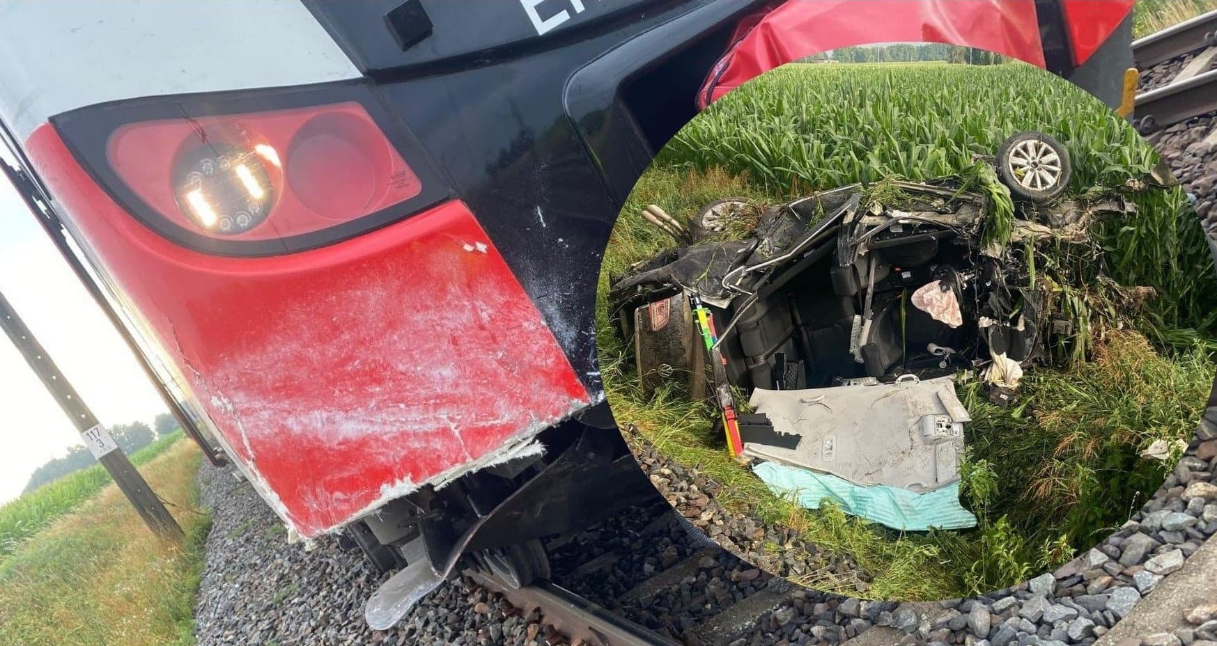 48-letni kierowca, który wjechał pod pociąg nie zatrzymał się na STOP-ie i...