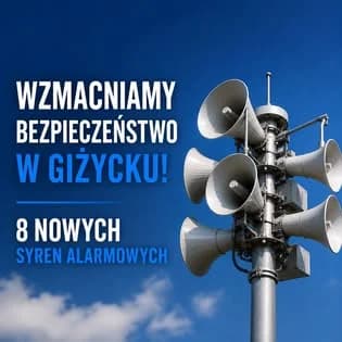 8 nowych cyfrowych syren alarmowych w Giżycku. Miasto podpisało umowę za 318 tys. zł