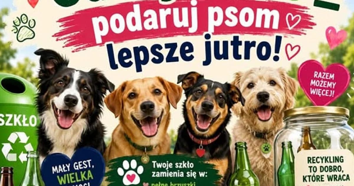 Akcja Charytatywna „Oddaj szkło – podaruj psom lepsze jutro!”