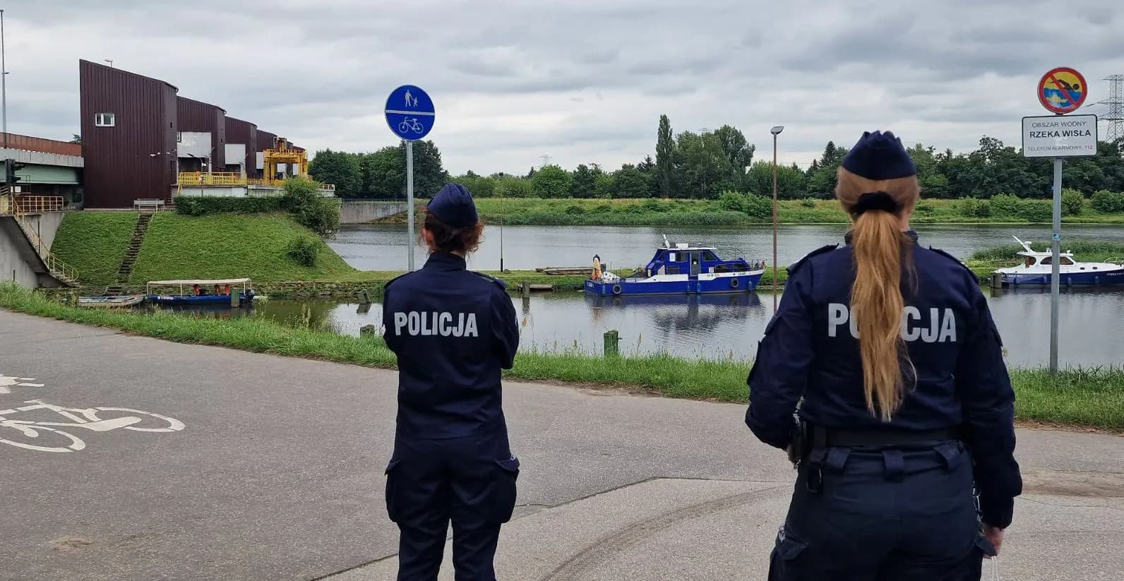 Akcja policji na bulwarach w Krakowie