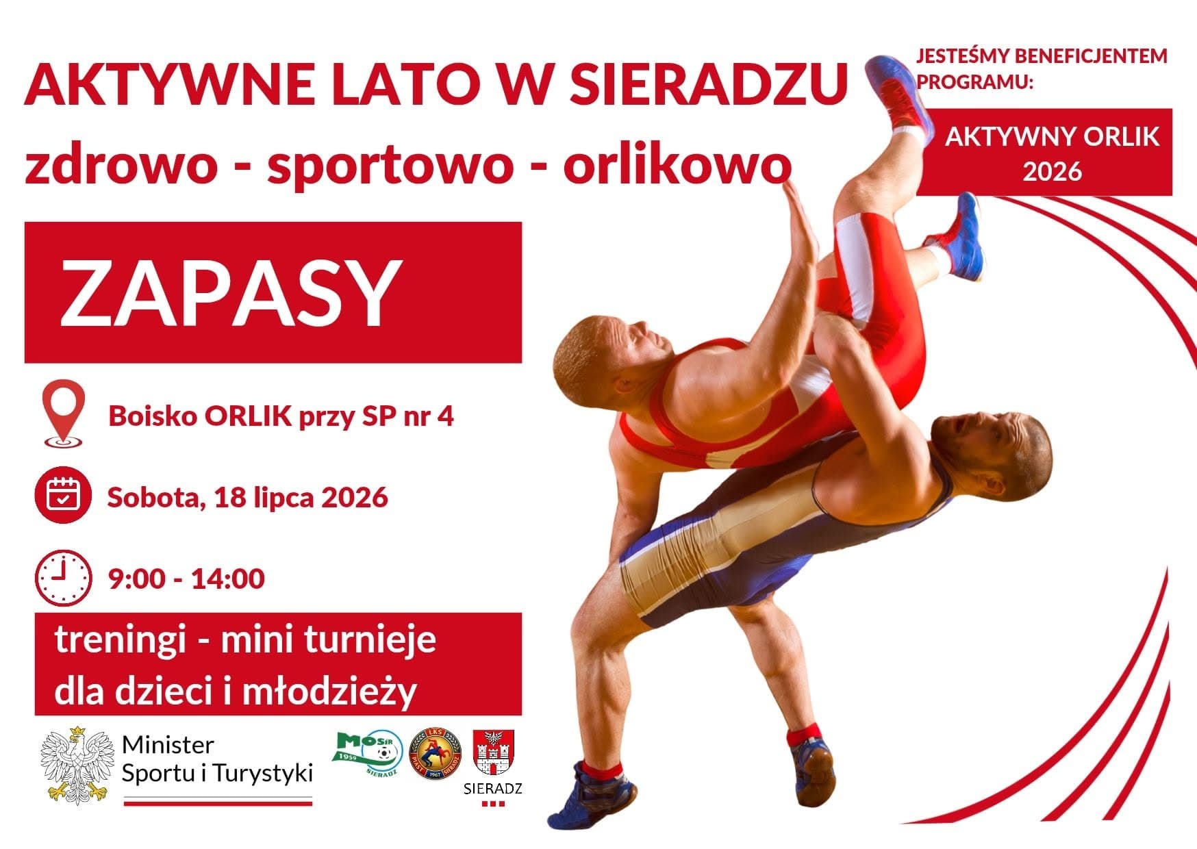 Aktywne Lato w Sieradzu - spotkanie z zapasami