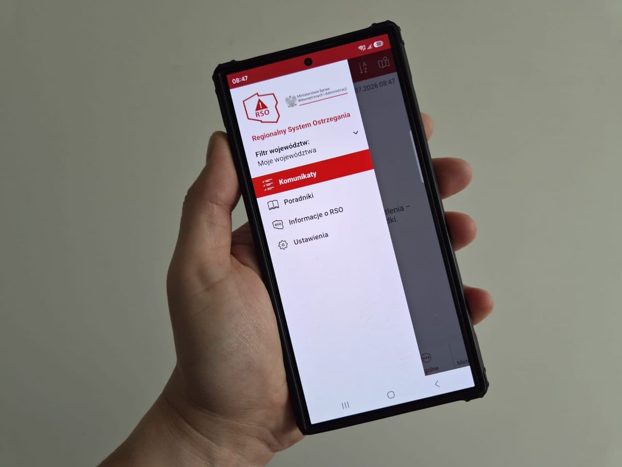 Alerty prosto na telefon. Rządowa aplikacja RSO ostrzegła Polaków już blisko 7 tys. razy