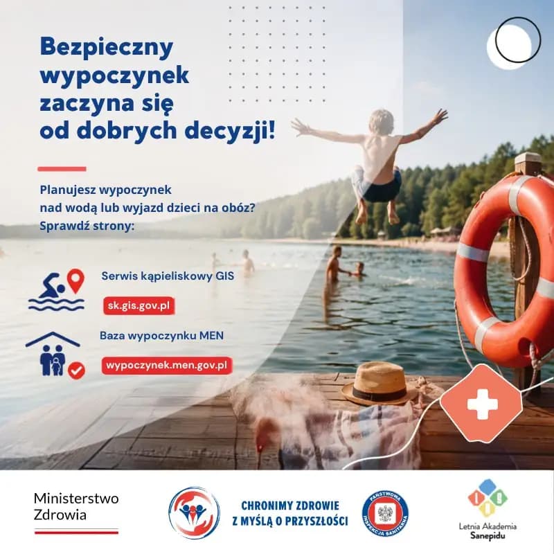 Bezpieczne wakacje: sprawdź jakość wody i zgłoszenie wypoczynku