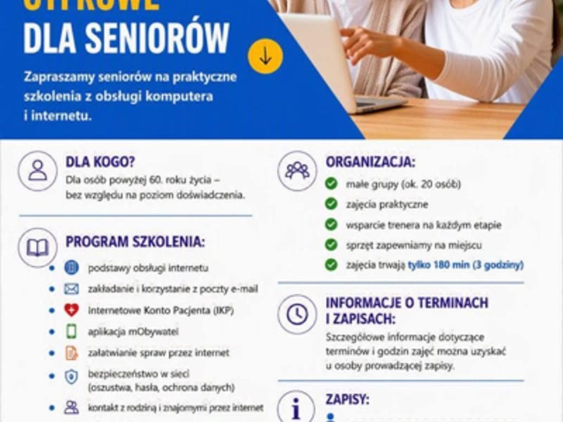 Bezpłatne szkolenia cyfrowe dla seniorów