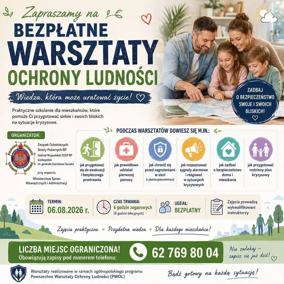 Bezpłatne warsztaty ochrony ludności w Brzezińskim Centrum Kultury