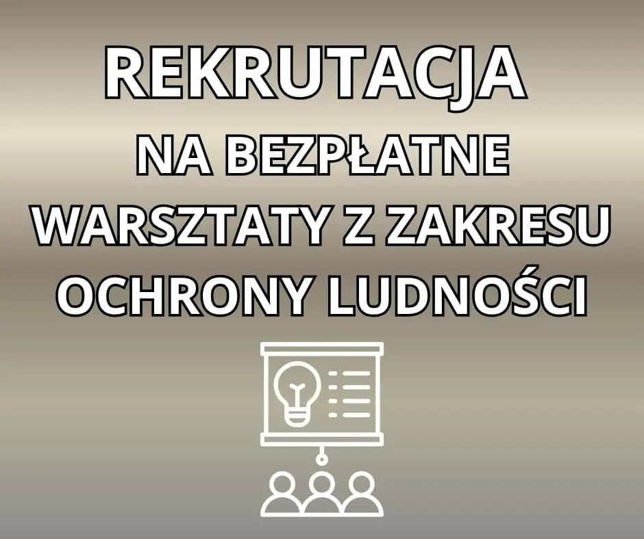 Bezpłatne warsztaty ochrony ludności w Liskowie – zapisy do 28 lipca