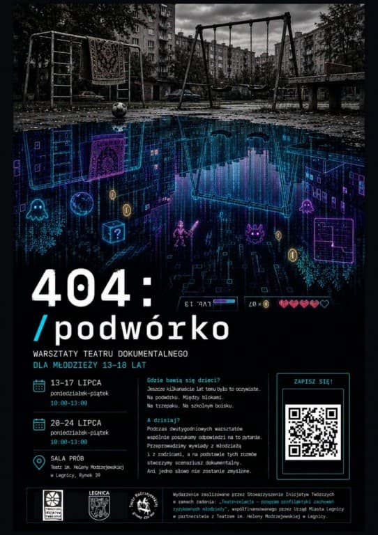 Bezpłatne warsztaty teatru dokumentalnego dla młodzieży „404: /podwórko”