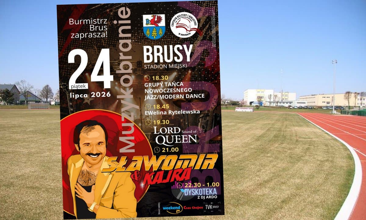 Brusy. LORD sound of Queen i Sławomir zagrają na stadionie