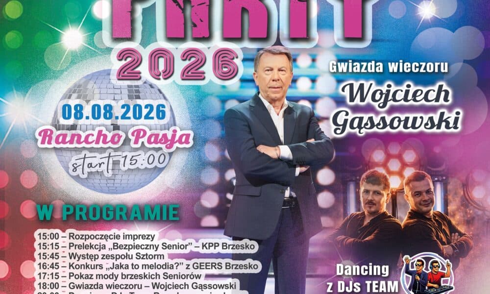 BRZESKO. W drugą sobotę sierpnia SeniorParty 2026