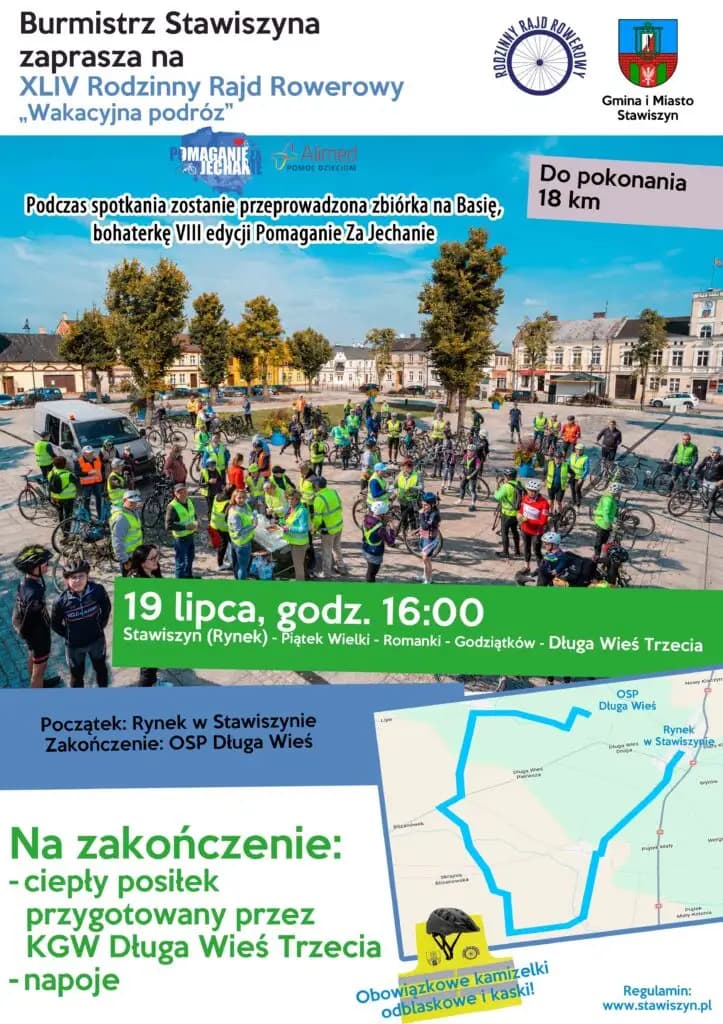 Burmistrz Stawiszyna zaprasza na rodzinny rajd rowerowy z charytatywną zbiórką