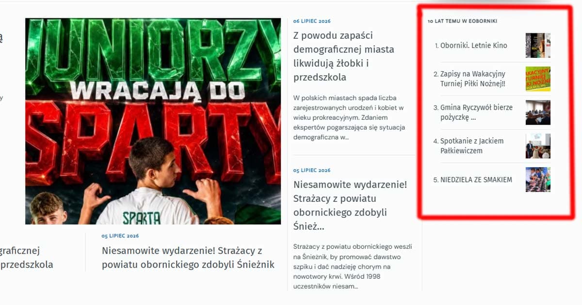 Co działo się w Obornikach 10 lat temu? eOborniki.pl zagląda do własnego archiwum