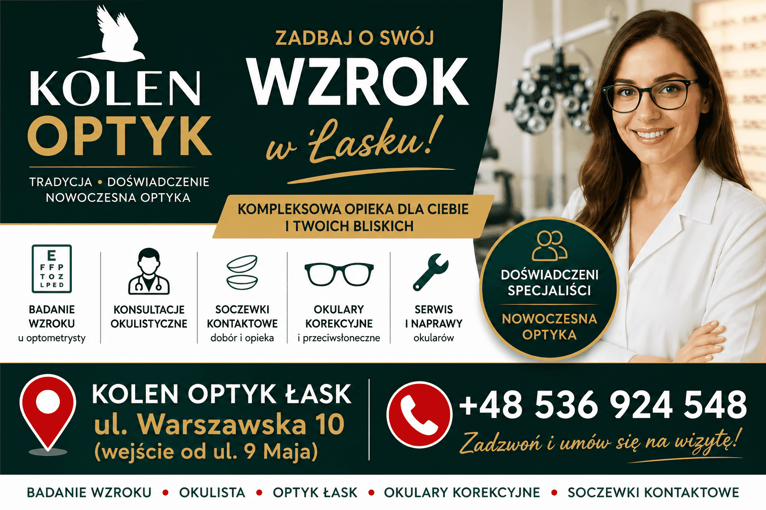 Coraz gorzej widzisz? Nie zwlekaj. W Łasku powstało miejsce, w którym kompleksowo zadbasz o swój wzrok