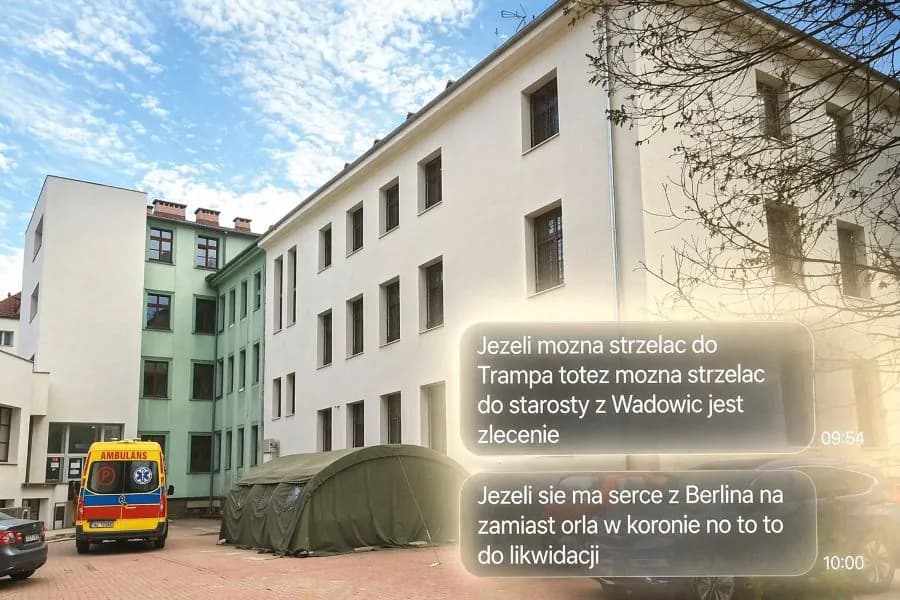 Członek zarządu otrzymywał makabryczne groźby śmierci. Sprawca uniknął aresztu, sam zgłosił się do szpitala psychiatrycznego