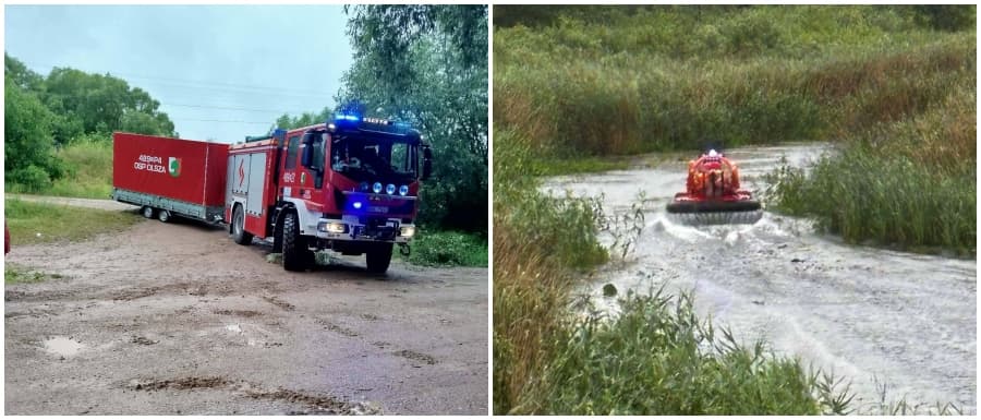 Cztery dziewczynki utknęły na środku Biebrzy. na pomoc ruszyli strażacy