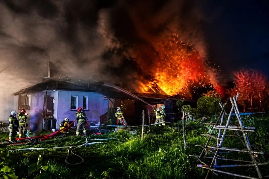 Cztery godziny walki z ogniem w Targanicach. Znamy przyczynę pożaru i wysokość strat