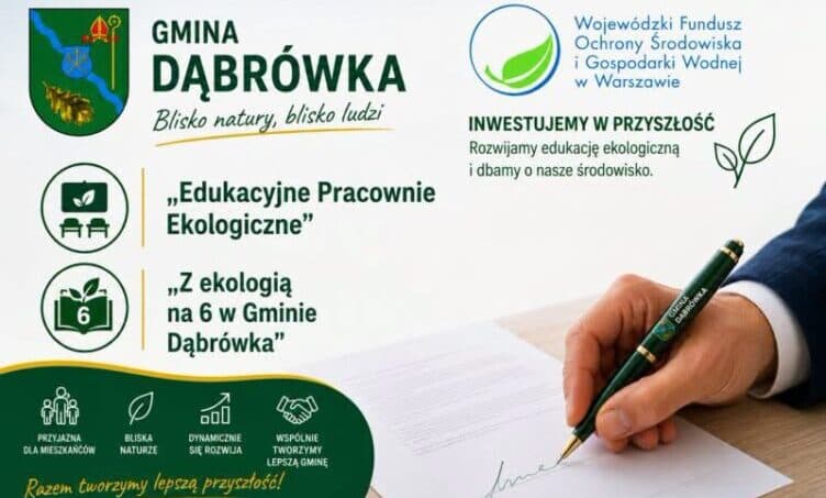 Dąbrówka z dofinansowaniem na edukację ekologiczną. Nowa pracownia i konkursy dla uczniów