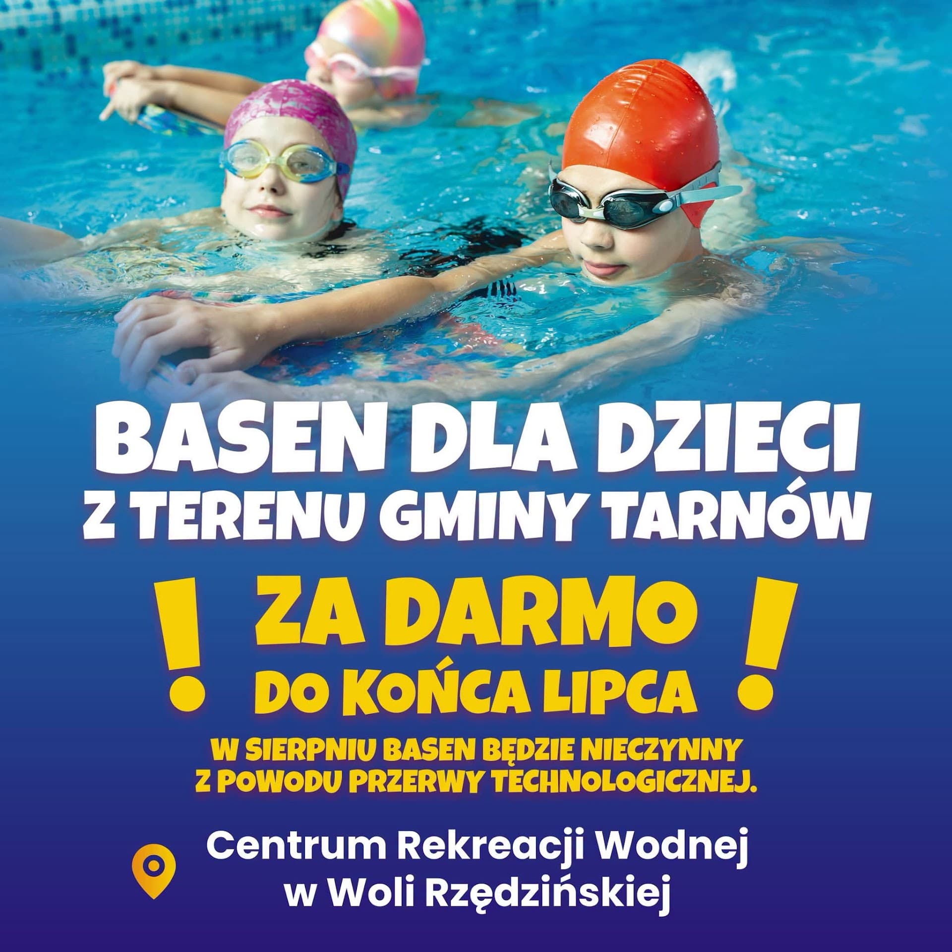 Darmowe wejścia na basen dla dzieci z gminy Tarnów