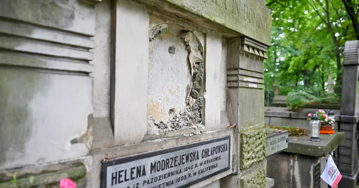 Dewastacja na Cmentarzu Rakowickim. Policja bada sprawę