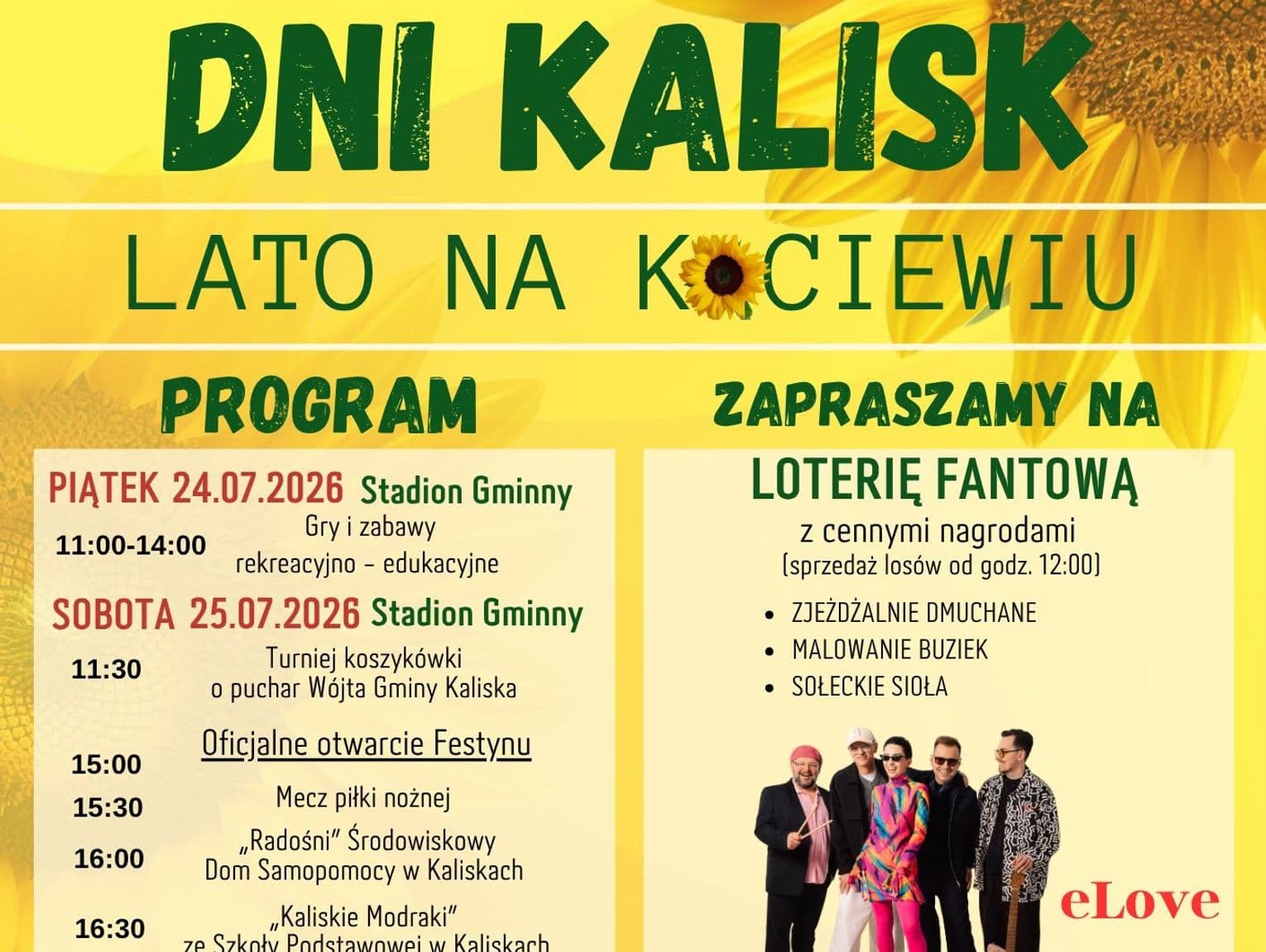 Dni Kalisk 2026 – dwa dni muzyki, sportu i rodzinnej zabawy