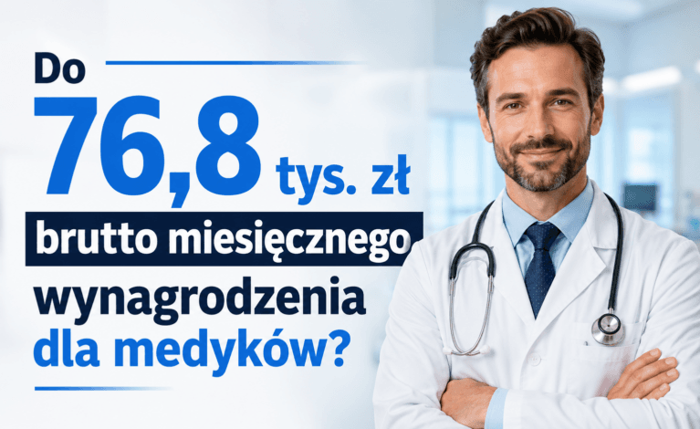 Do 76,8 tys. zł brutto miesięcznego wynagrodzenia dla medyków; założenia do projektu w wykazie prac rządu