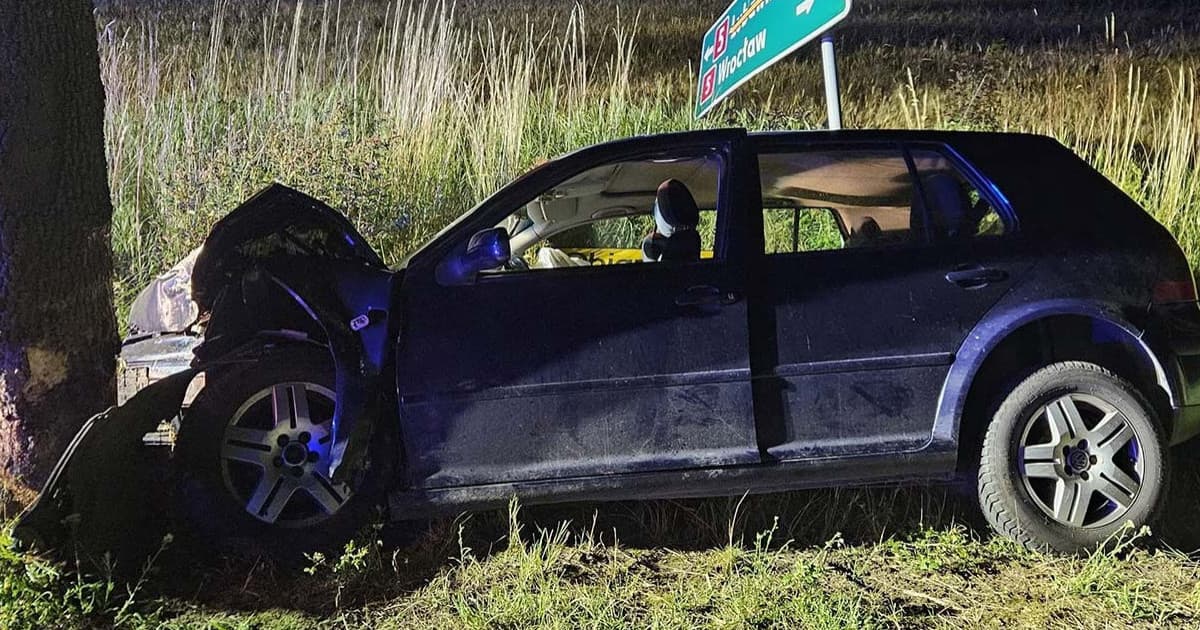 Do groźnego wypadku drogowego doszło w nocy z poniedziałku na wtorek w Domanowie (powiat kamiennogórski). Osobowe auto ...