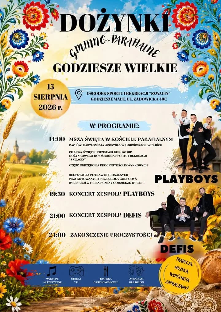 Dożynki Gminno-Parafialne w Godzieszach Wielkich już