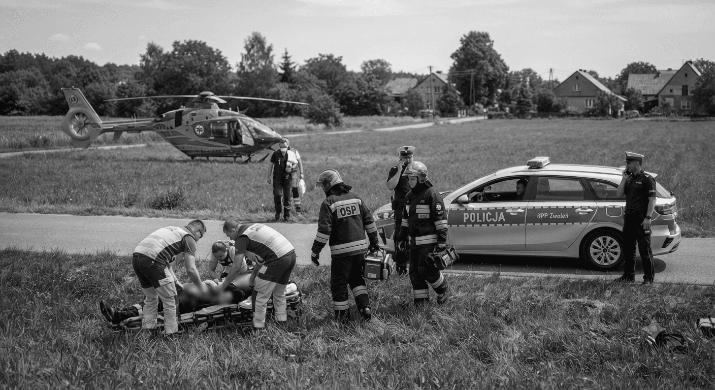 Dramat w Zielonce Starej. Walczyli o życie mężczyzny do ostatniej chwili!