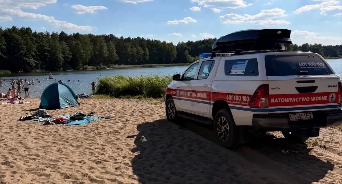 Dramatyczna akcja ratunkowa pod Toruniem. Chłopiec był reanimowany na plaży