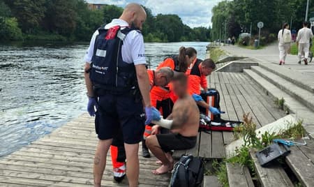 Dramatyczna interwencja na Brdzie. Mundurowi uratowali Bydgoszczanina