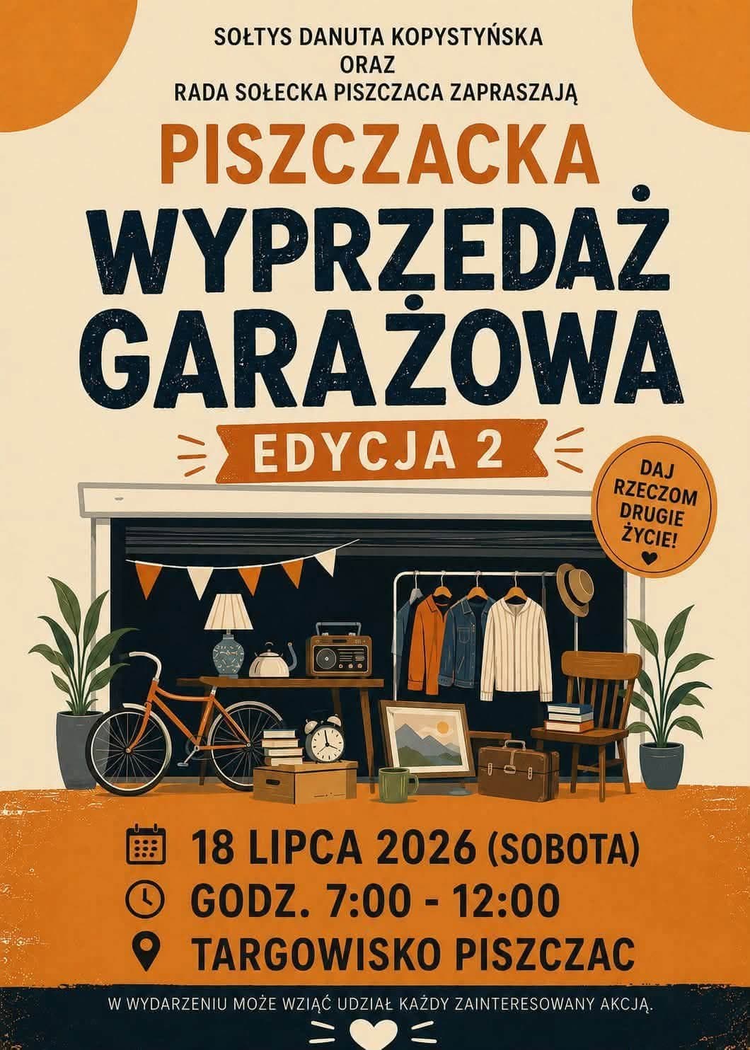 Druga edycja Piszczackiej Wyprzedaży Garażowej