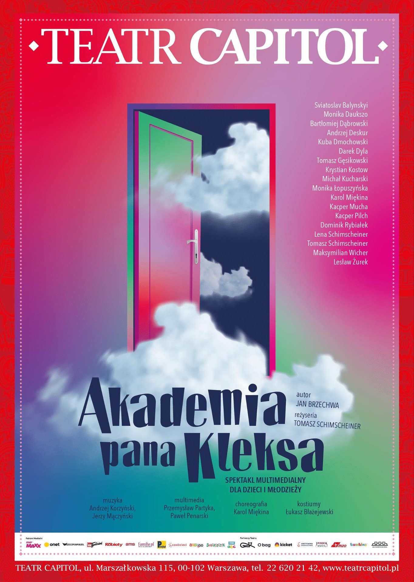 Dziś, 11:00 Akademia Pana Kleksa Warszawa, Teatr Capitol - Duża Scena, Bilety: 61 zł - 186 zł