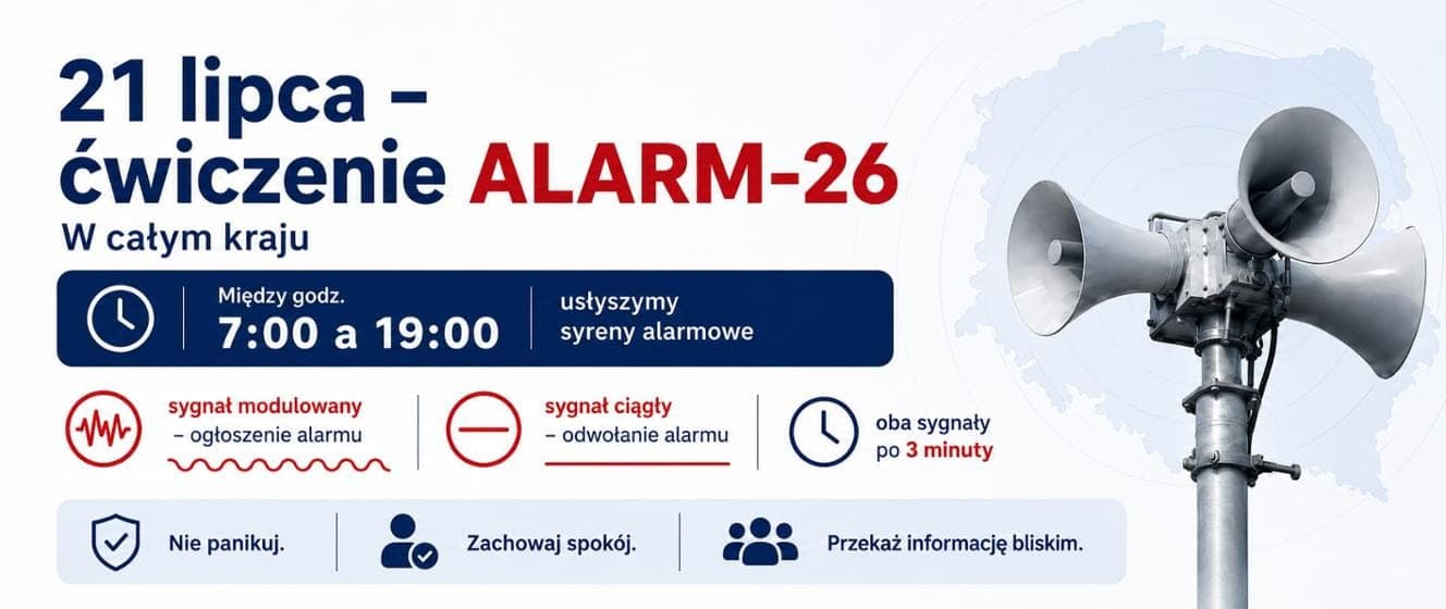 Dziś w całej Polsce mogą zawyć syreny. To tylko ćwiczenia