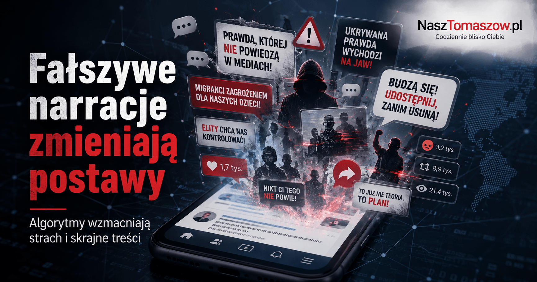 Fałszywe narracje zmieniają nasze postawy. Ekspertka ostrzega przed cyfrową fabryką strachu