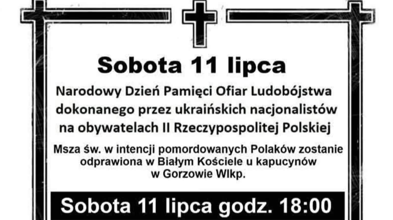Gorzowskie obchody Narodowego Dnia Pamięci Ofiar Ludobójstwa na Wołyniu