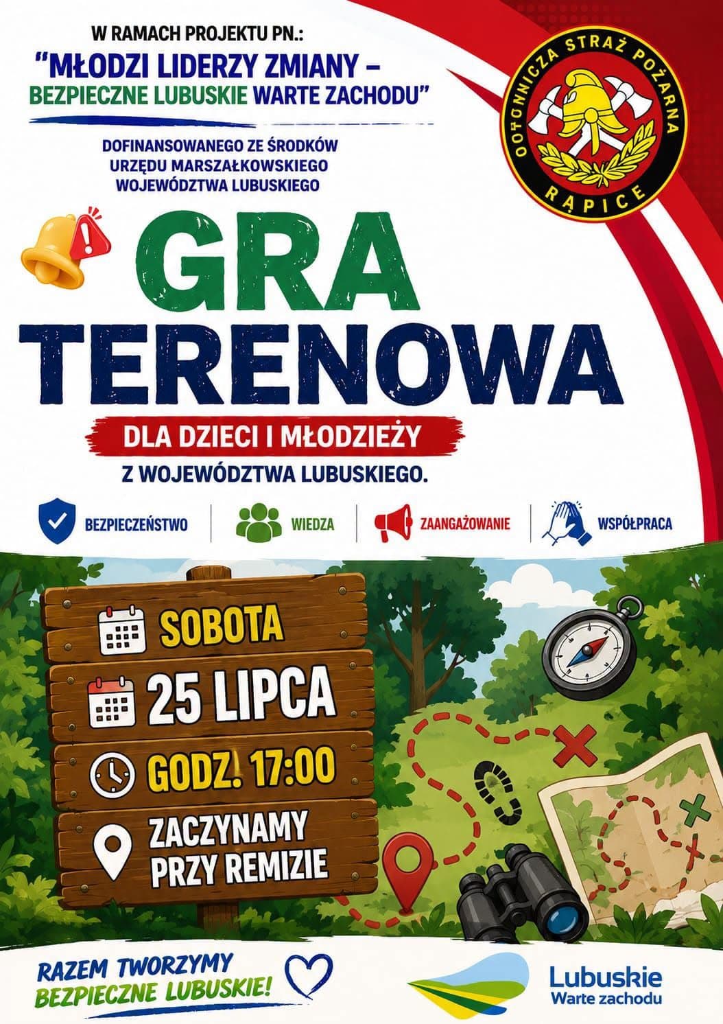 Gra terenowa zakończy projekt OSP Rąpice. Na uczestników czekają zagadki i wyzwania