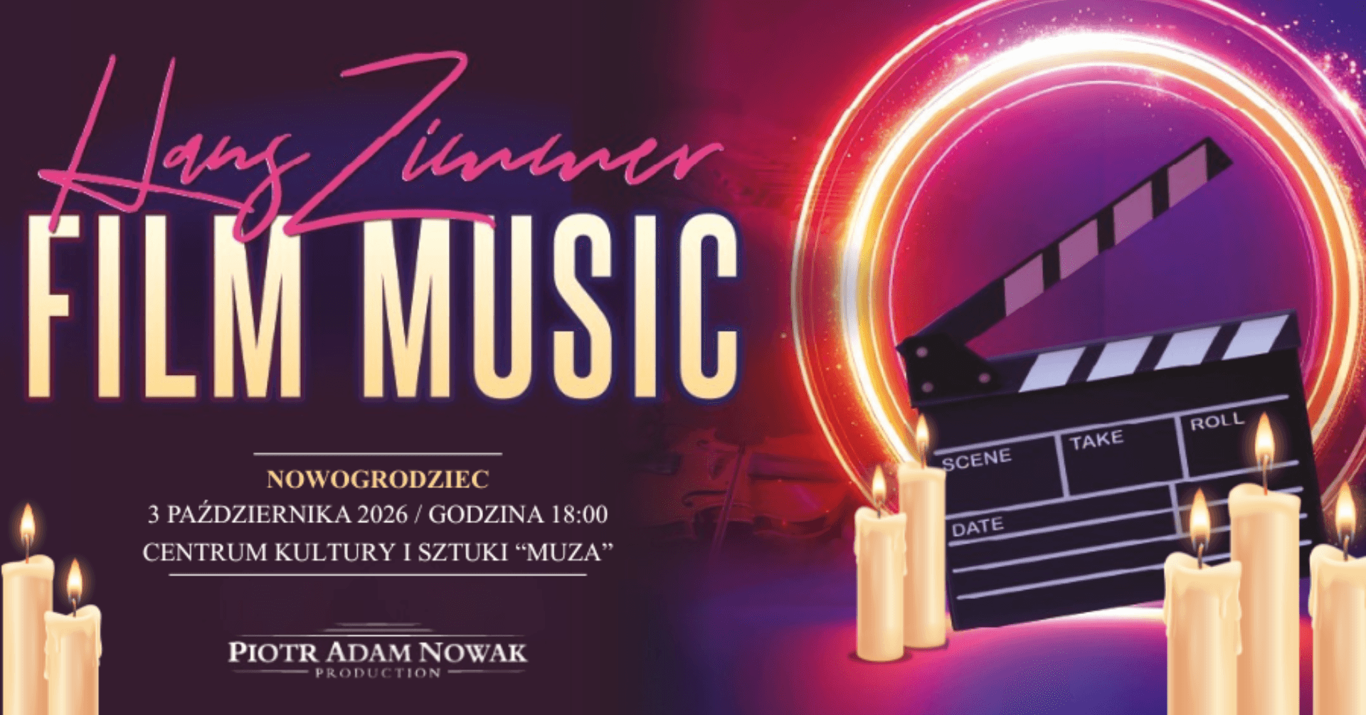 Hans Zimmer – Najpiękniejsza Muzyka Filmowa w Blasku Świec | Nowogrodziec