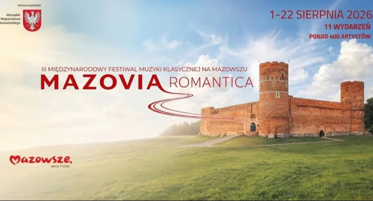 III Festiwal Mazovia Romantica wraca na północne Mazowsze. Gwiazdy muzyki klasycznej wystąpią m.in. w Przasnyszu, Ciechanowie i Opinogórze