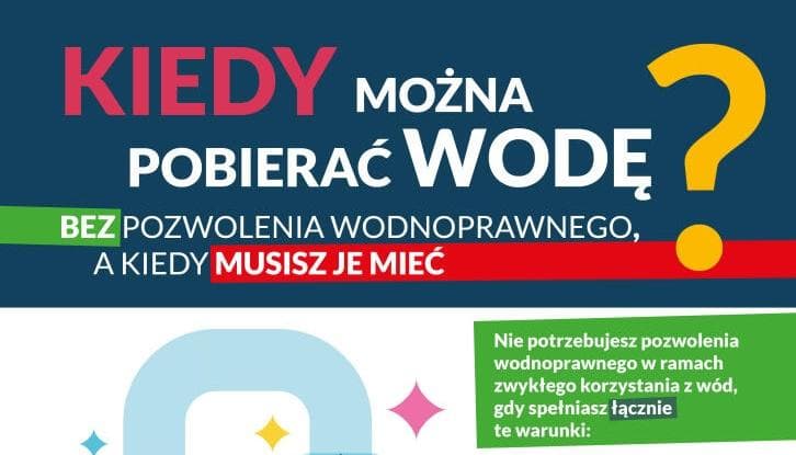 Ile wody można pobierać bez pozwolenia? Przypomnienie w okresie suszy