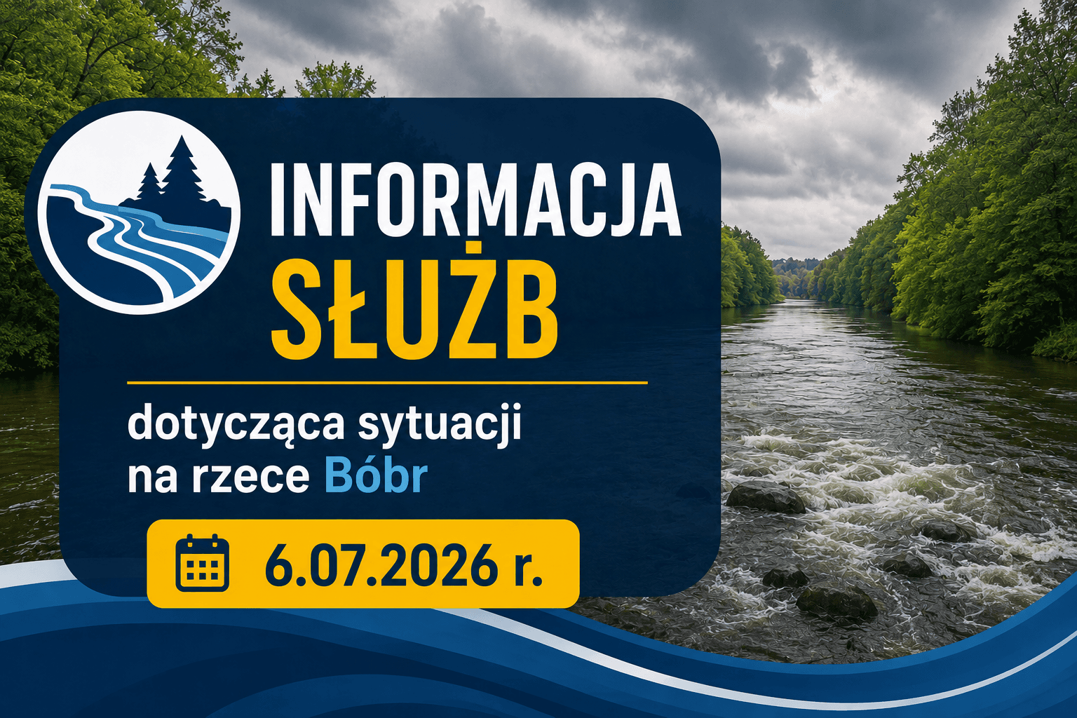 Informacja służb dotycząca sytuacji na rzece Bóbr – 13.07.2026 r.