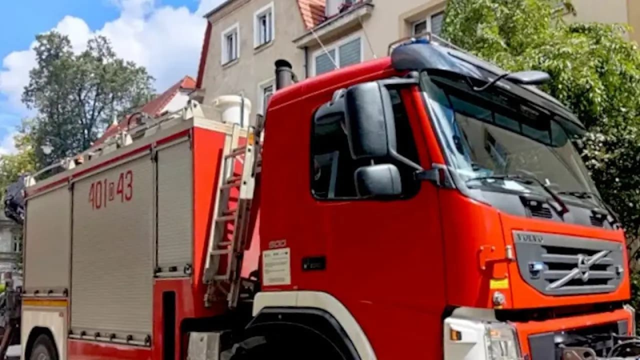 Interwencja strażaków przy ulicy Mickiewicza
