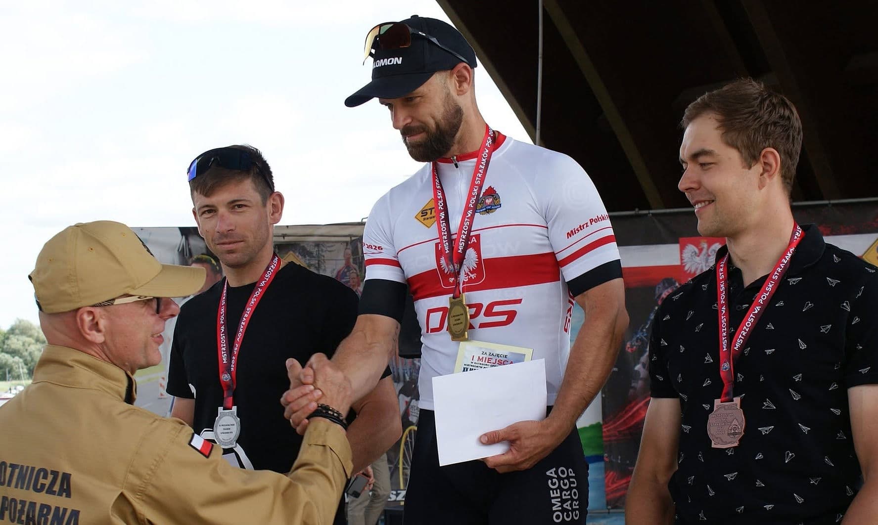 Jakub Dec po raz trzeci mistrzem Polski strażaków! Świetna jazda kolarzy z Goleniowa Maratonie MTB
