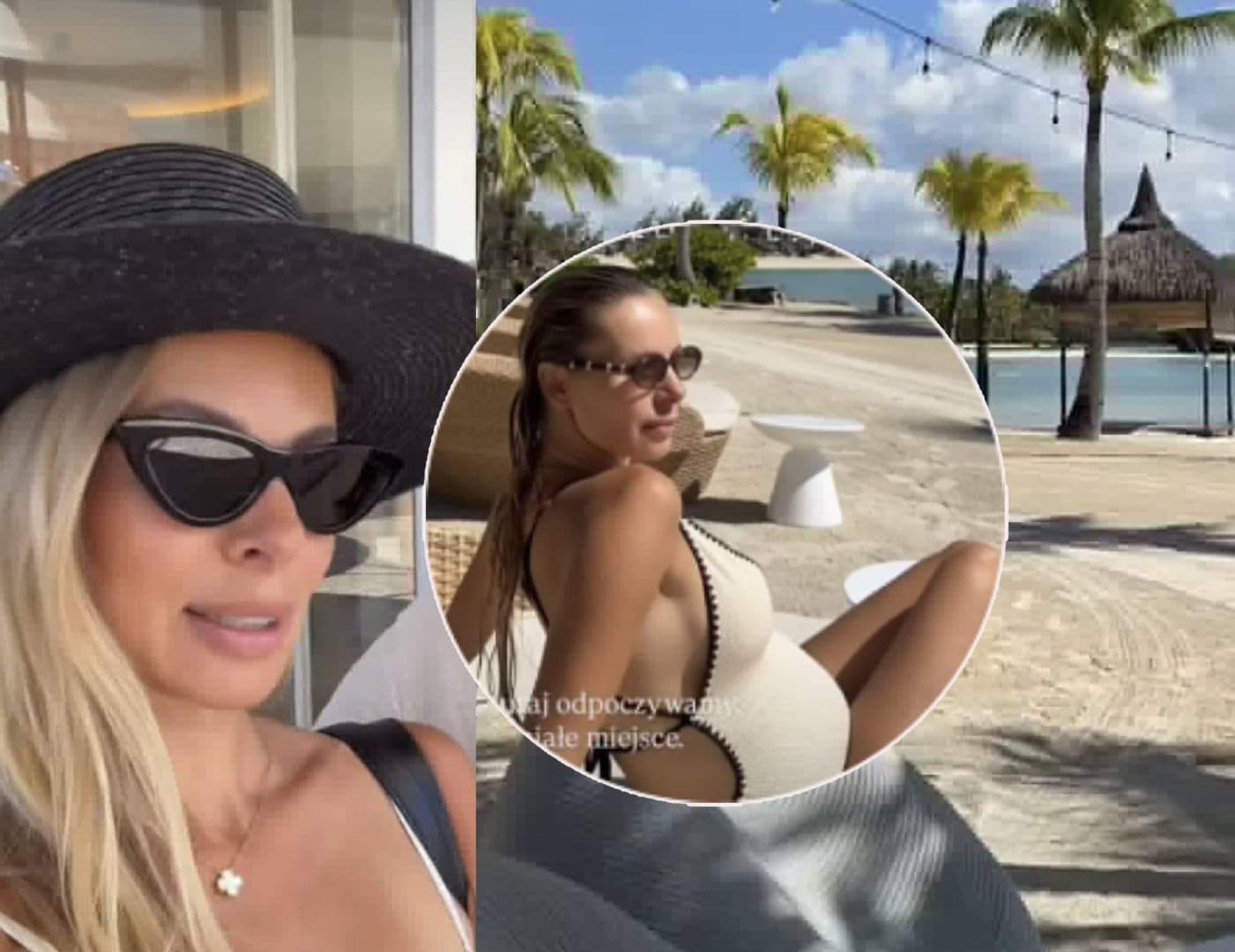 Janachowska w zaawansowanej ciąży relaksuje się na Mauritiusie