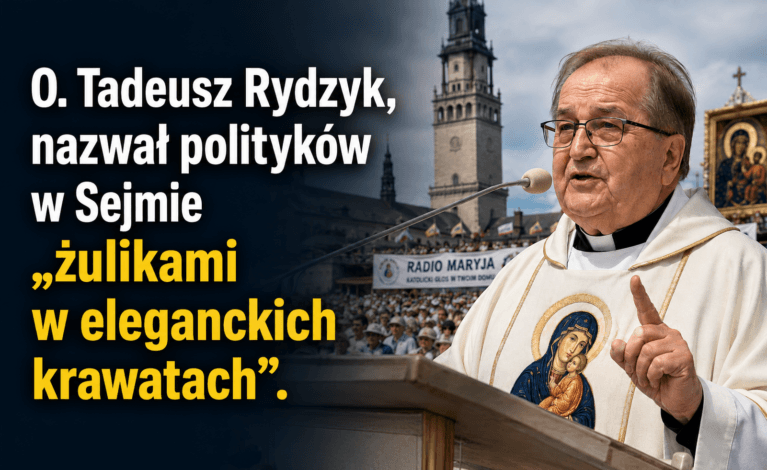 Jasna Góra/ O. Tadeusz Rydzyk: niektórzy politycy w Sejmie to „żuliki w eleganckich krawatach”