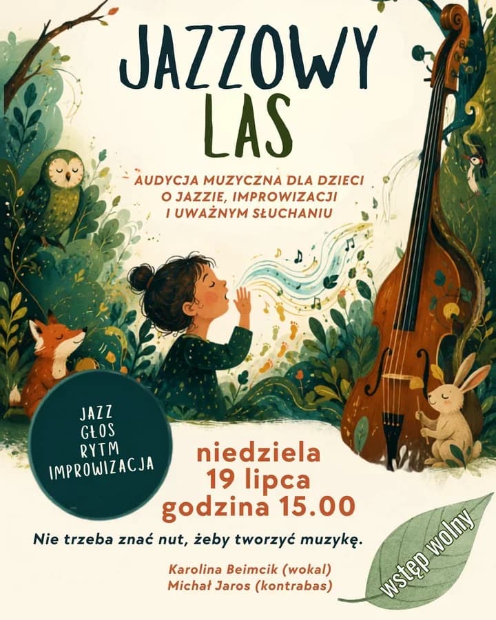 Jazzowy Las w Legionowie - dzieci zamienią dźwięki w muzyczną opowieść